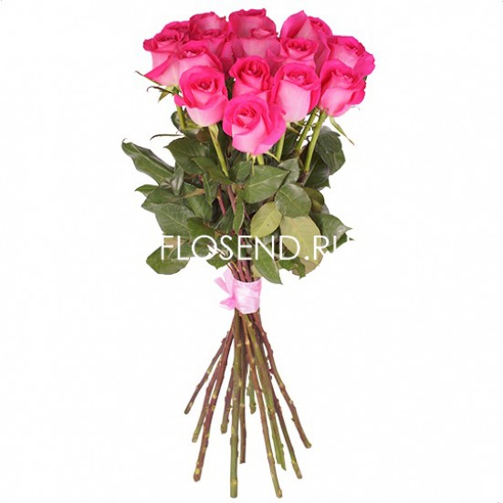 Букет «15 розовых роз» - фото 2