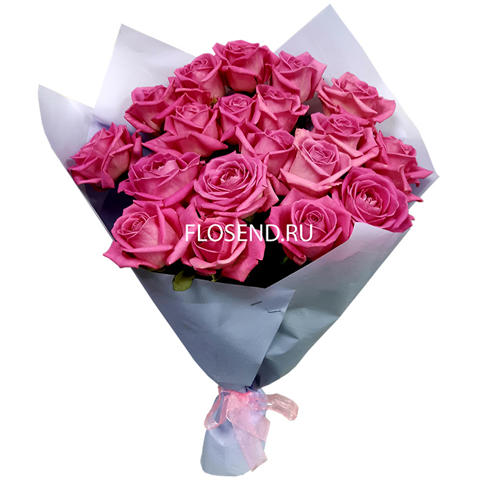 Букет «19 розовых роз»