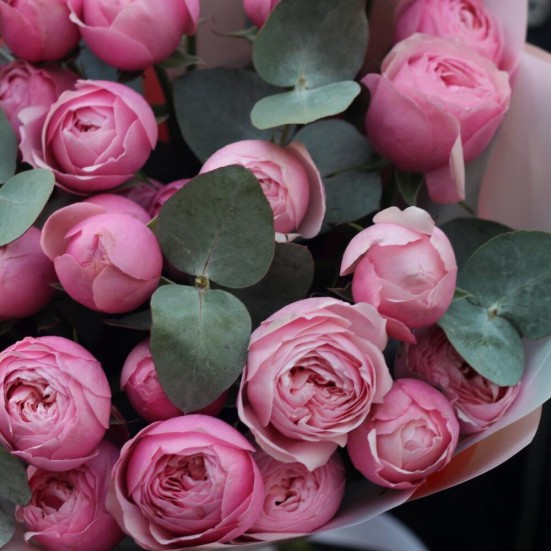 Букет «5 пионовидных кустовых роз» - фото 5