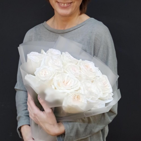 Букет «Белых пионовидных роз» - фото 5