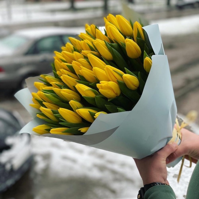 Букет «55 желтых тюльпанов», фото 2