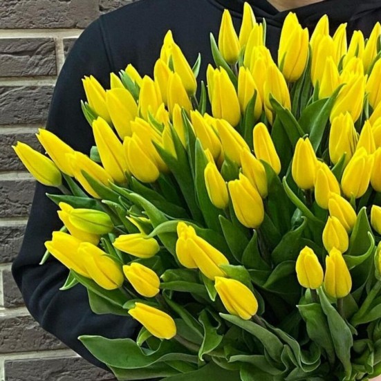 Букет «101 жёлтый тюльпан» - фото 3