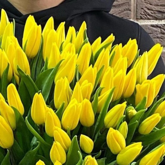 Букет «101 жёлтый тюльпан» - фото 5